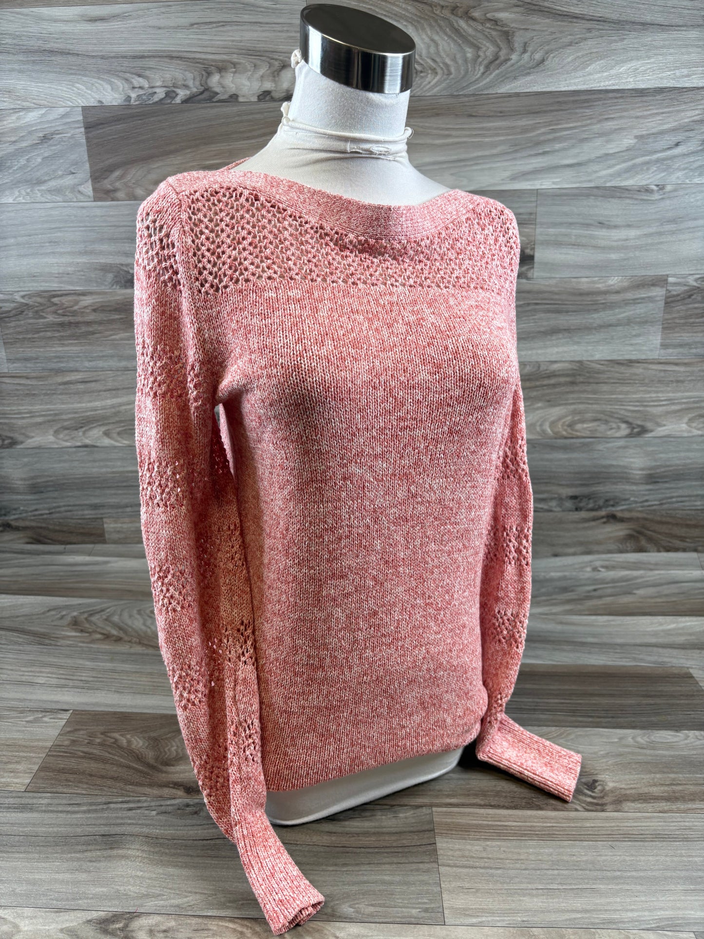 Top Long Sleeve Basic By Loft In Peach, Size: S