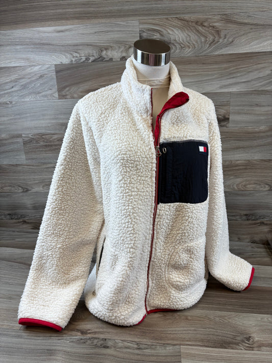 Jacket Faux Fur & Sherpa By Tommy Hilfiger In White, Size: L