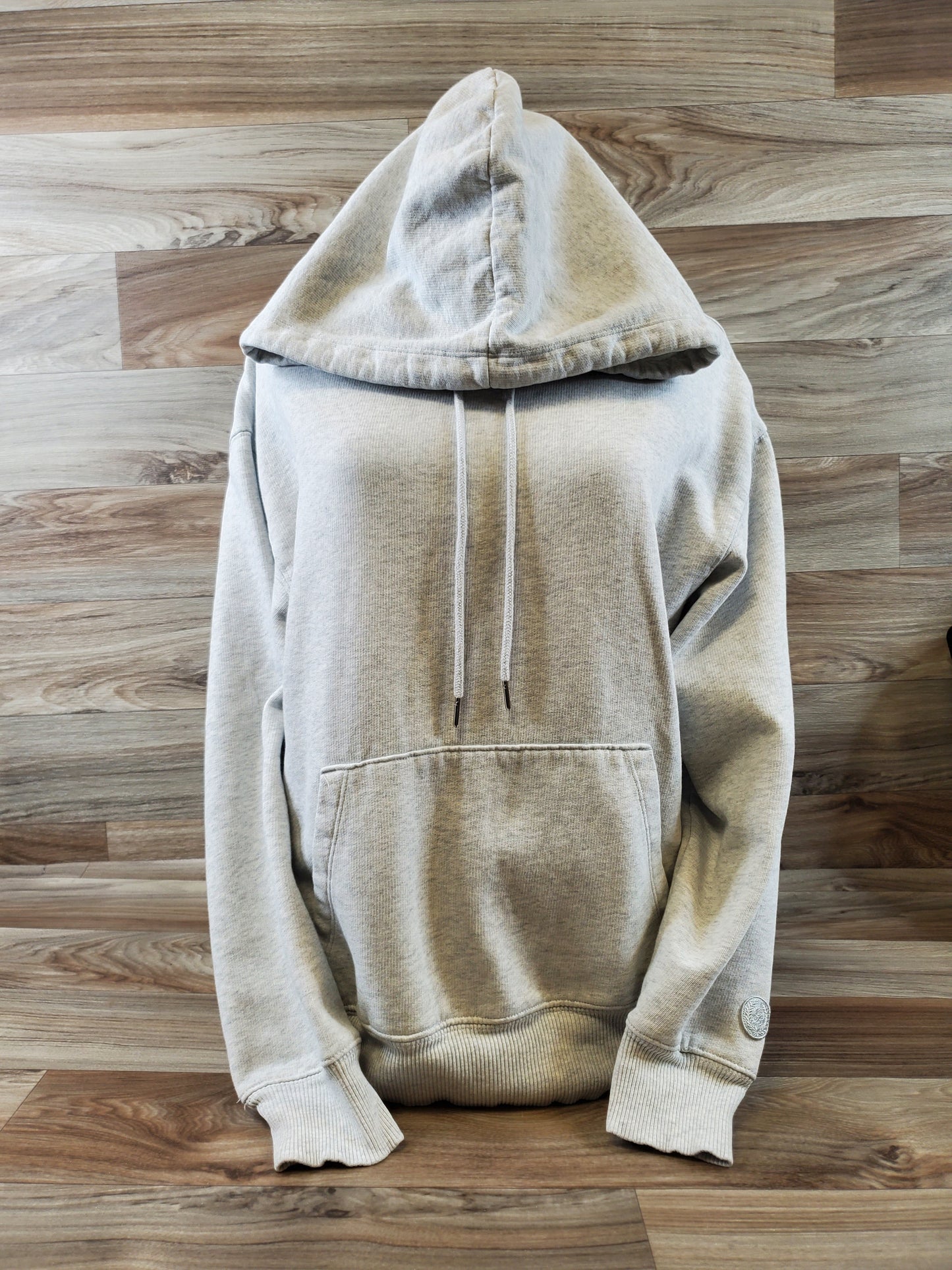 Athletic Sweatshirt Hoodie By Pink In Grey, Size: S