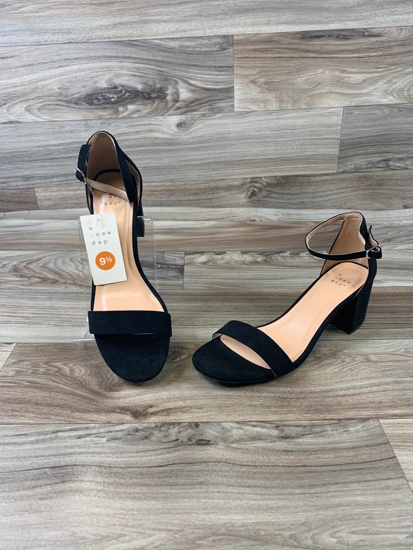 Sandals Heels Block By A New Day In Black, Size: 9.5