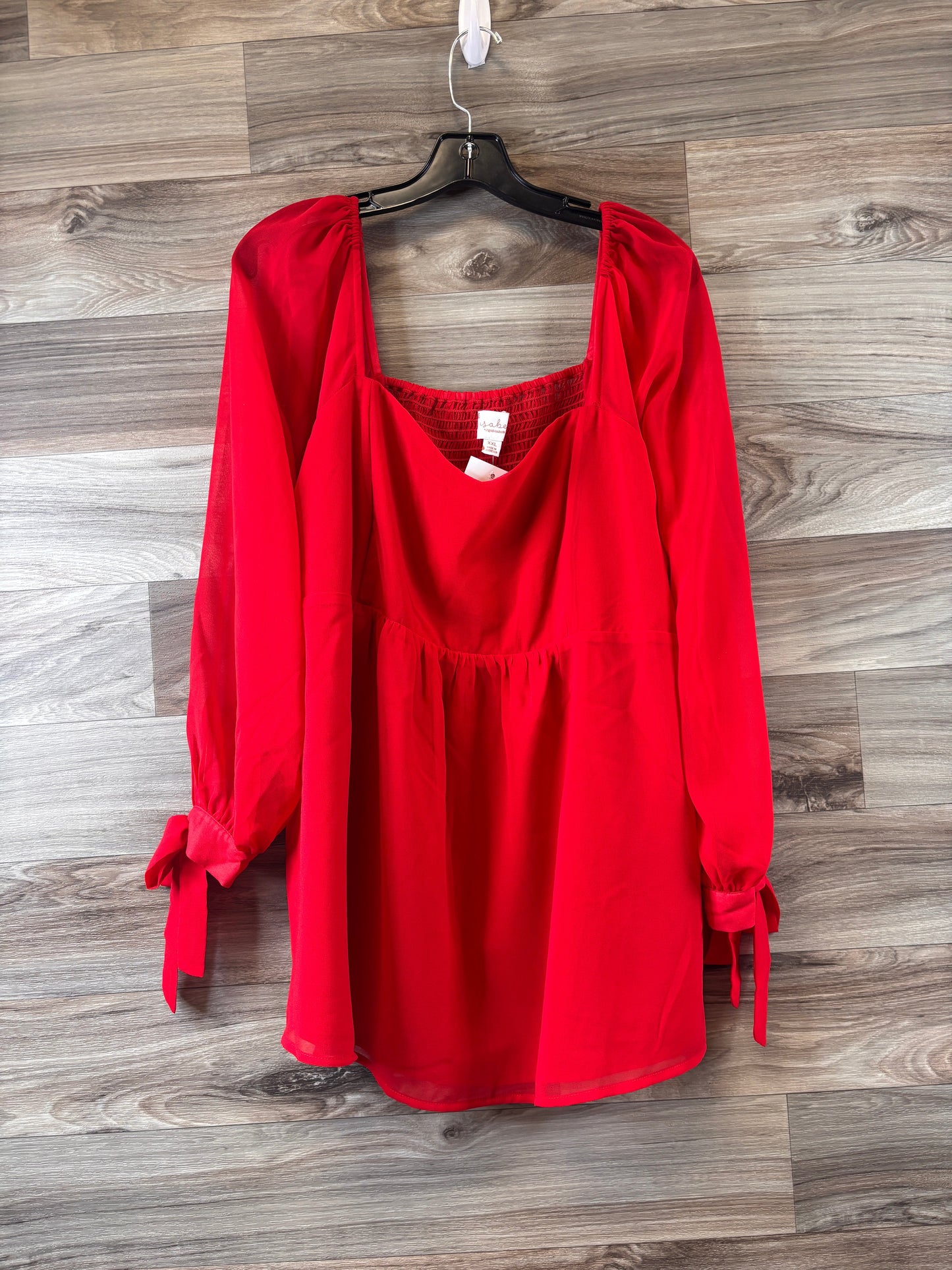 Top Long Sleeve By Isabel Maternity In Red, Size: Xxl