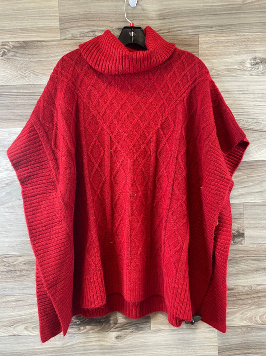 Poncho By Loft In Red, Size: Xs