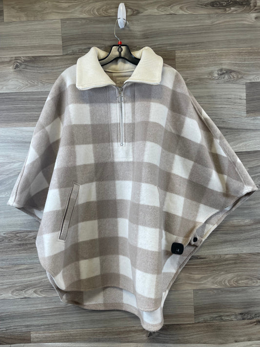 Poncho By Loft In Cream & Tan, Size: Xs