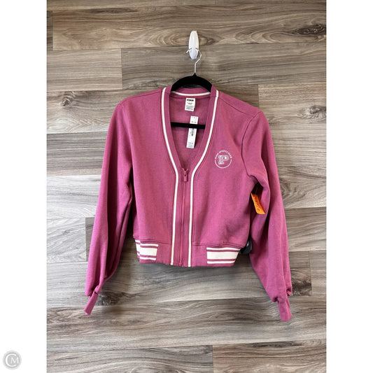 Athletic Top Long Sleeve Crewneck By Pink In Pink & White, Size: Xs