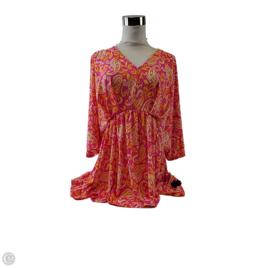 Top Short Sleeve By Clothes Mentor In Orange & Pink, Size: Xl