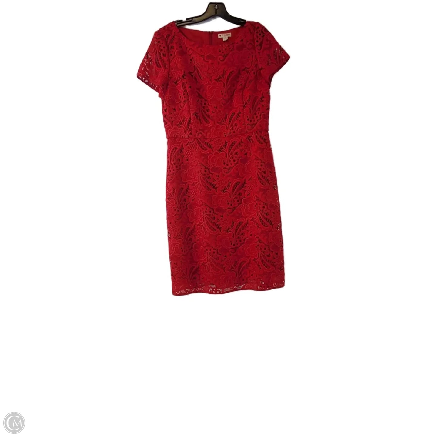 Dress Casual Midi By Brooks Brothers In Red, Size: M