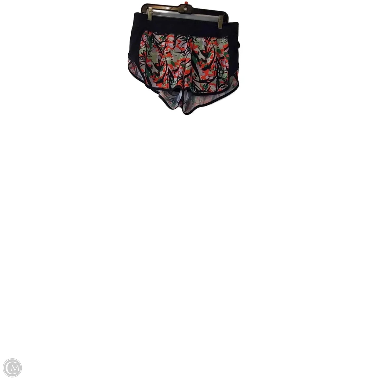 Athletic Shorts By Under Armour In Green & Orange, Size: L