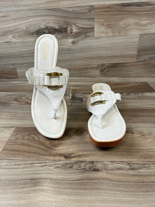 Sandals Heels Wedge By Guess  Size: 11.5