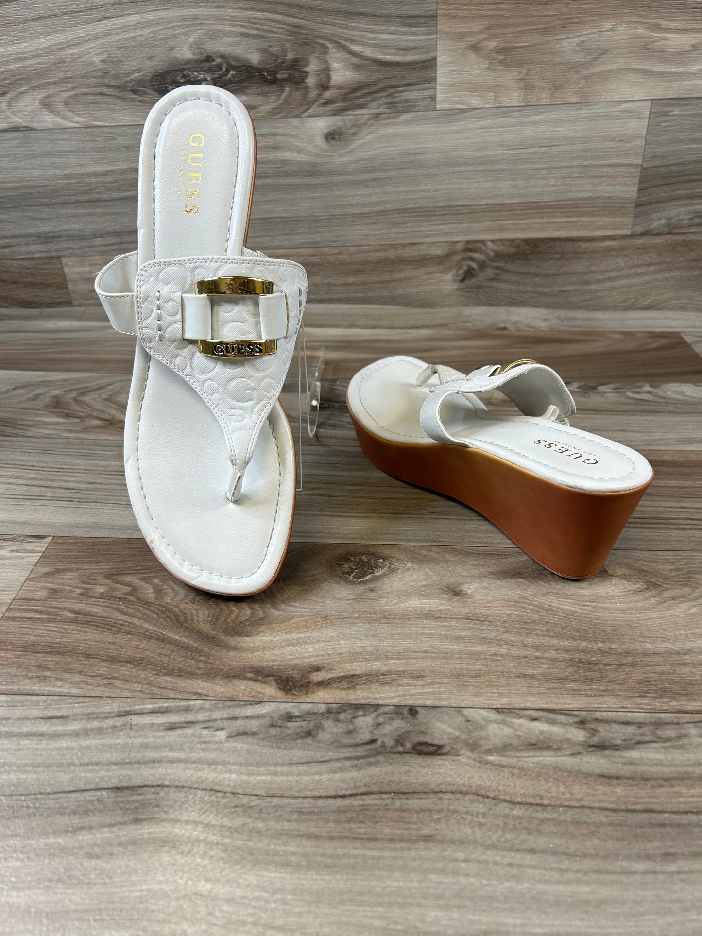 Sandals Heels Wedge By Guess  Size: 11.5