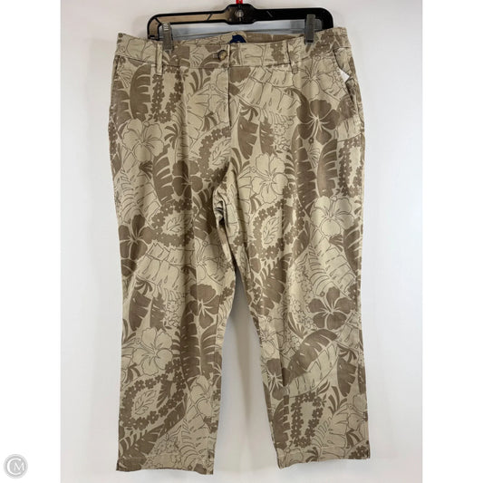 Pants Cropped By Tommy Bahama In Brown & Tan, Size: 14