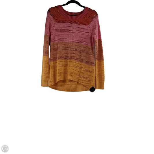Sweater By Talbots In Orange & Pink, Size: S