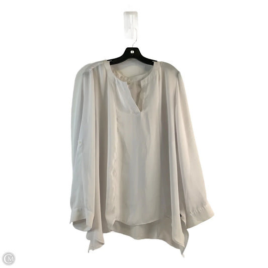 Top Long Sleeve By Simply Emma In White, Size: 1x