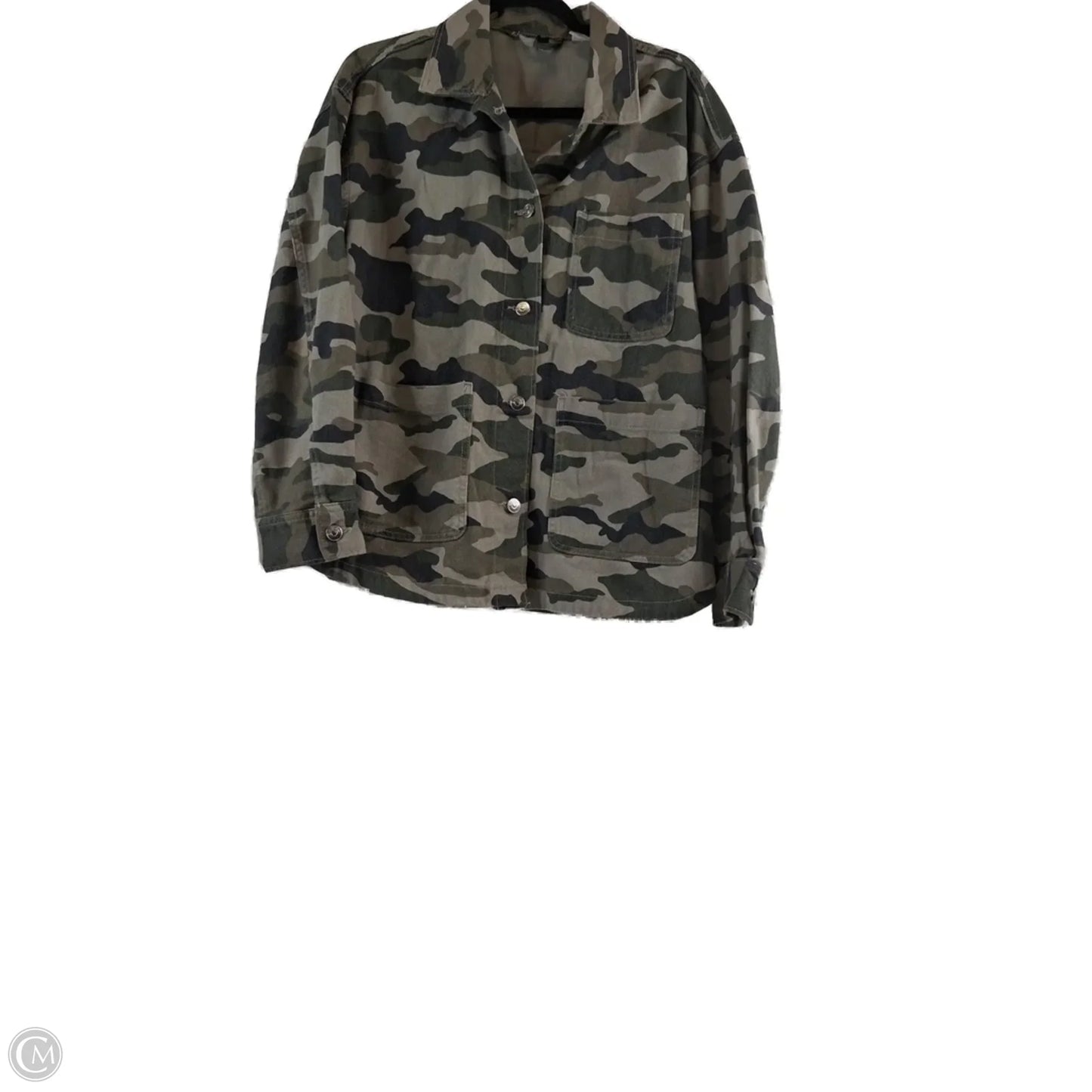 Jacket Denim By Divided In Camouflage Print, Size: M