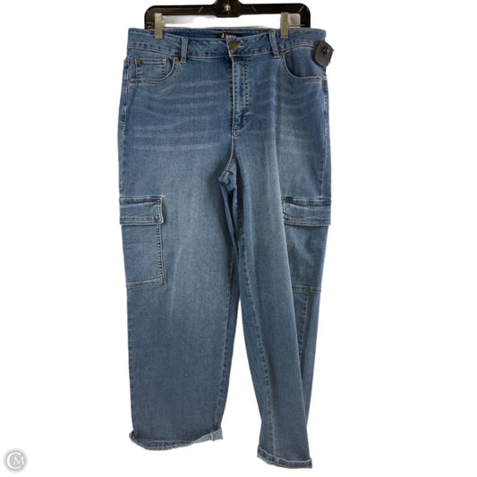 Jeans Straight By D Jeans In Blue Denim, Size: 12