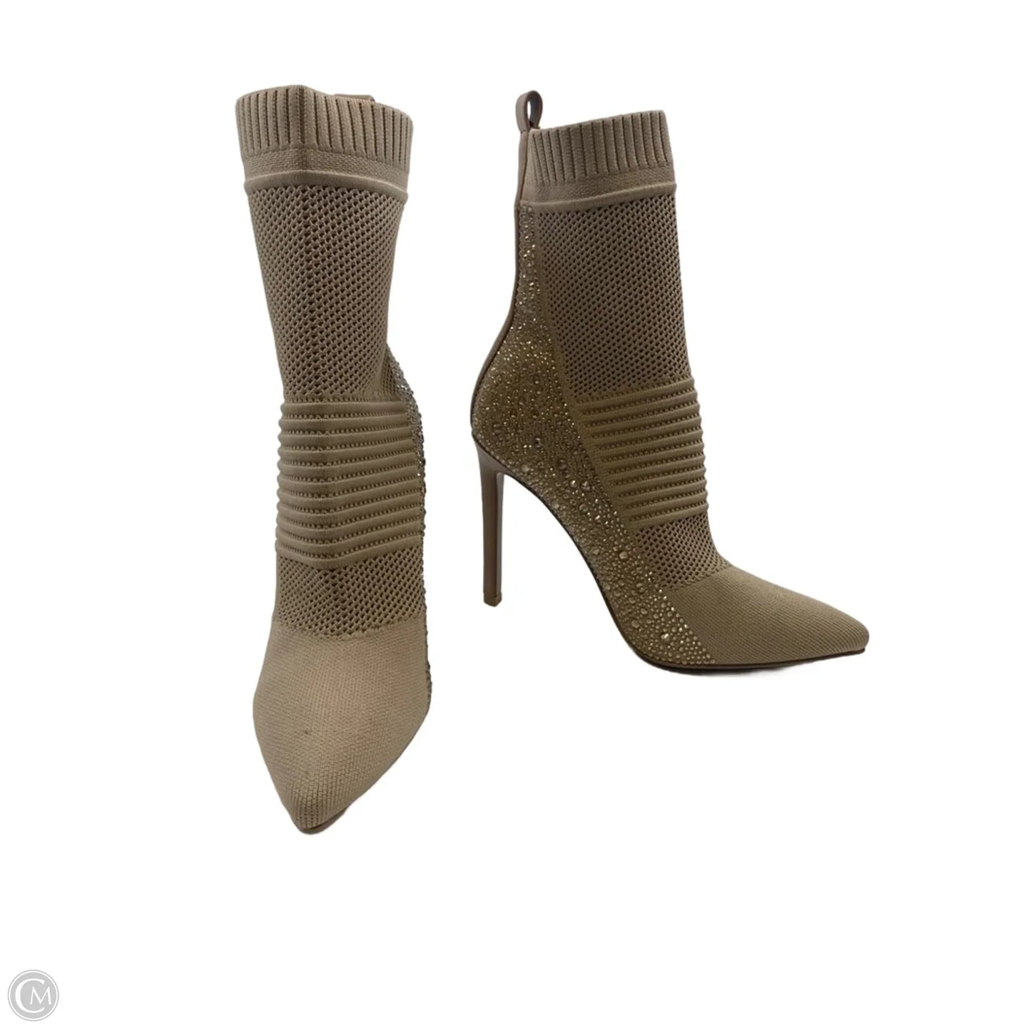 Boots Ankle Heels By Steve Madden In Beige, Size: 7.5