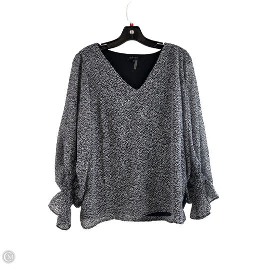 Top Long Sleeve By 1.state In Black & White, Size: S