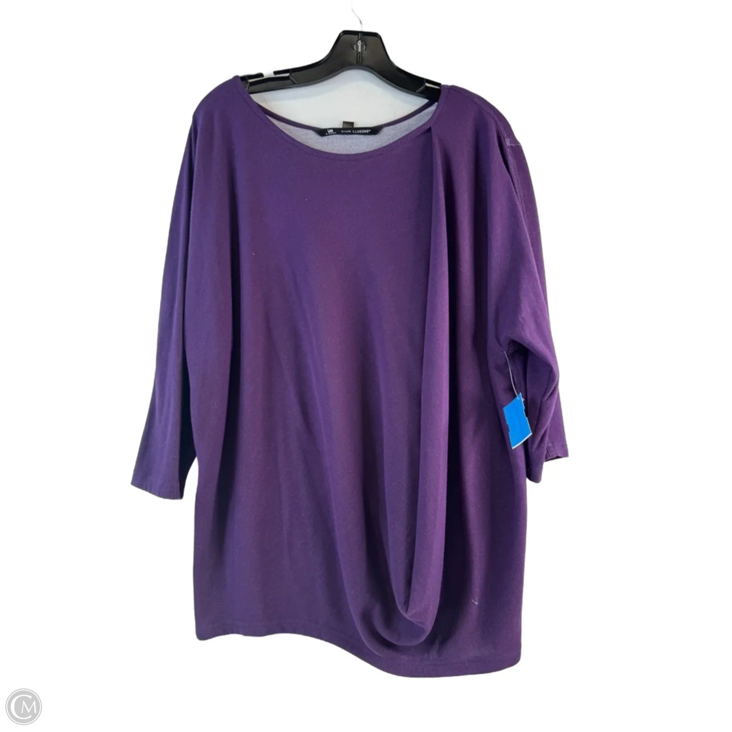 Top Short Sleeve By Lee In Purple, Size: 1x