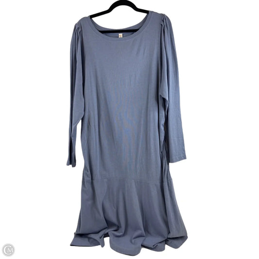 Dress Casual Midi By Daily Practice By Anthropologie In Blue, Size: 2x