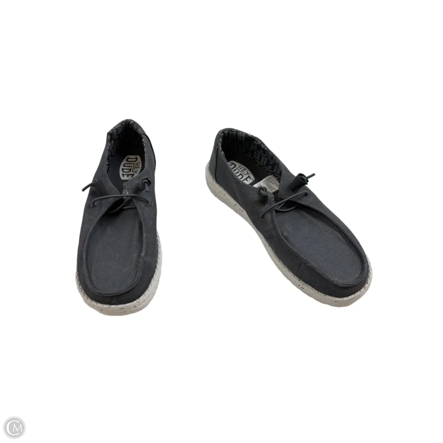 Shoes Flats By Hey Dude In Grey, Size: 10