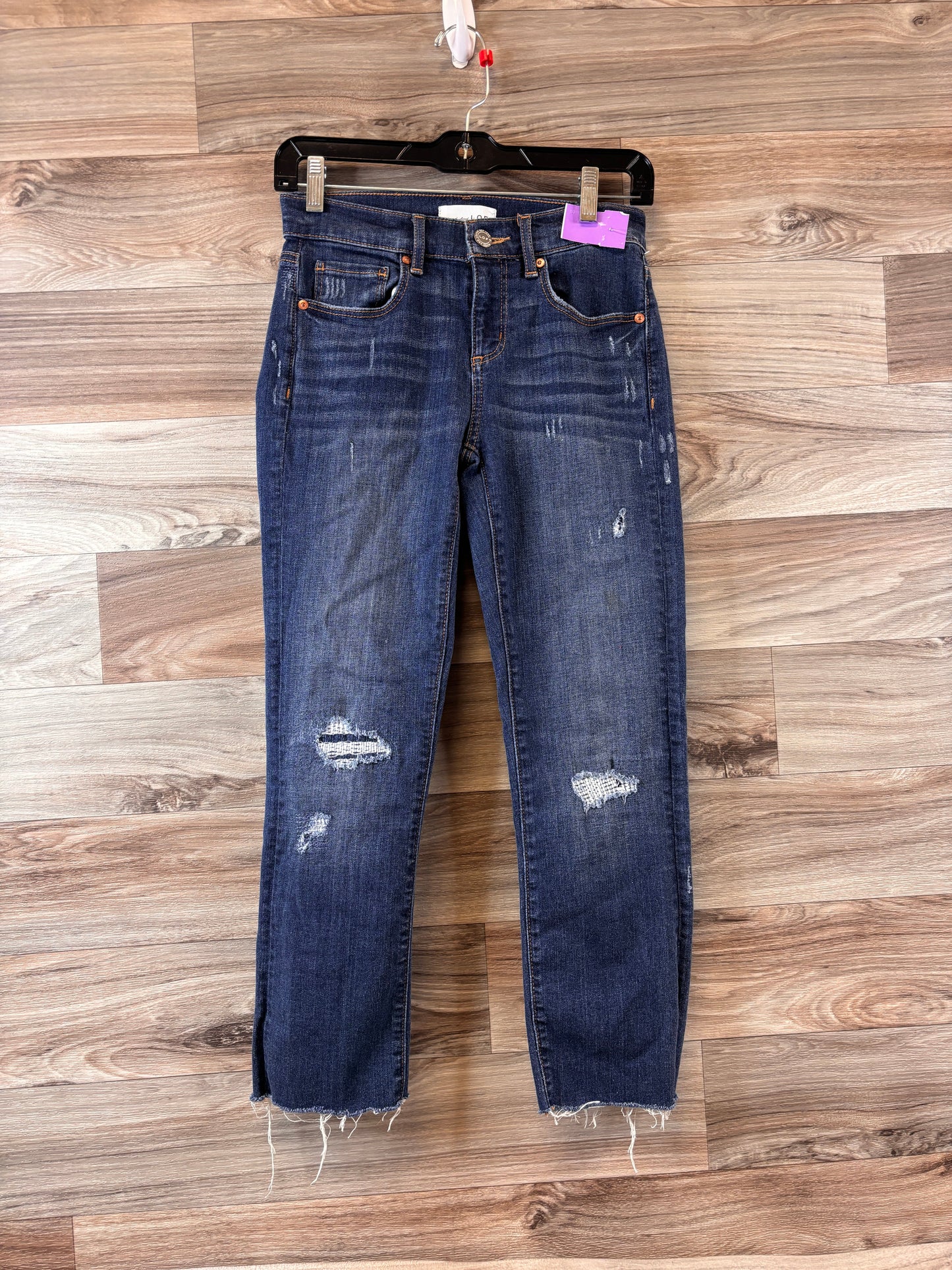 Blue Denim Jeans Straight Loft, Size 0