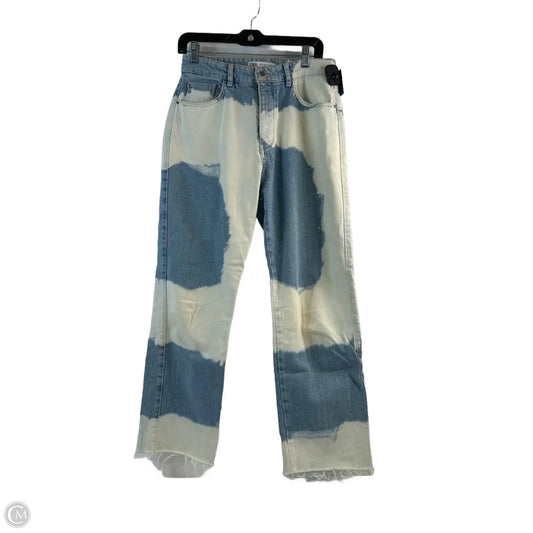 Jeans Straight By Zara In Blue & White, Size: 6