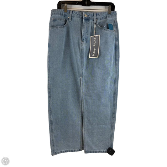 Skirt Maxi By Clothes Mentor In Blue Denim, Size: 10