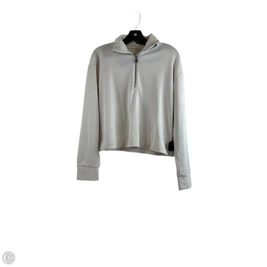 Athletic Top Long Sleeve Collar By Athleta In White, Size: Xs