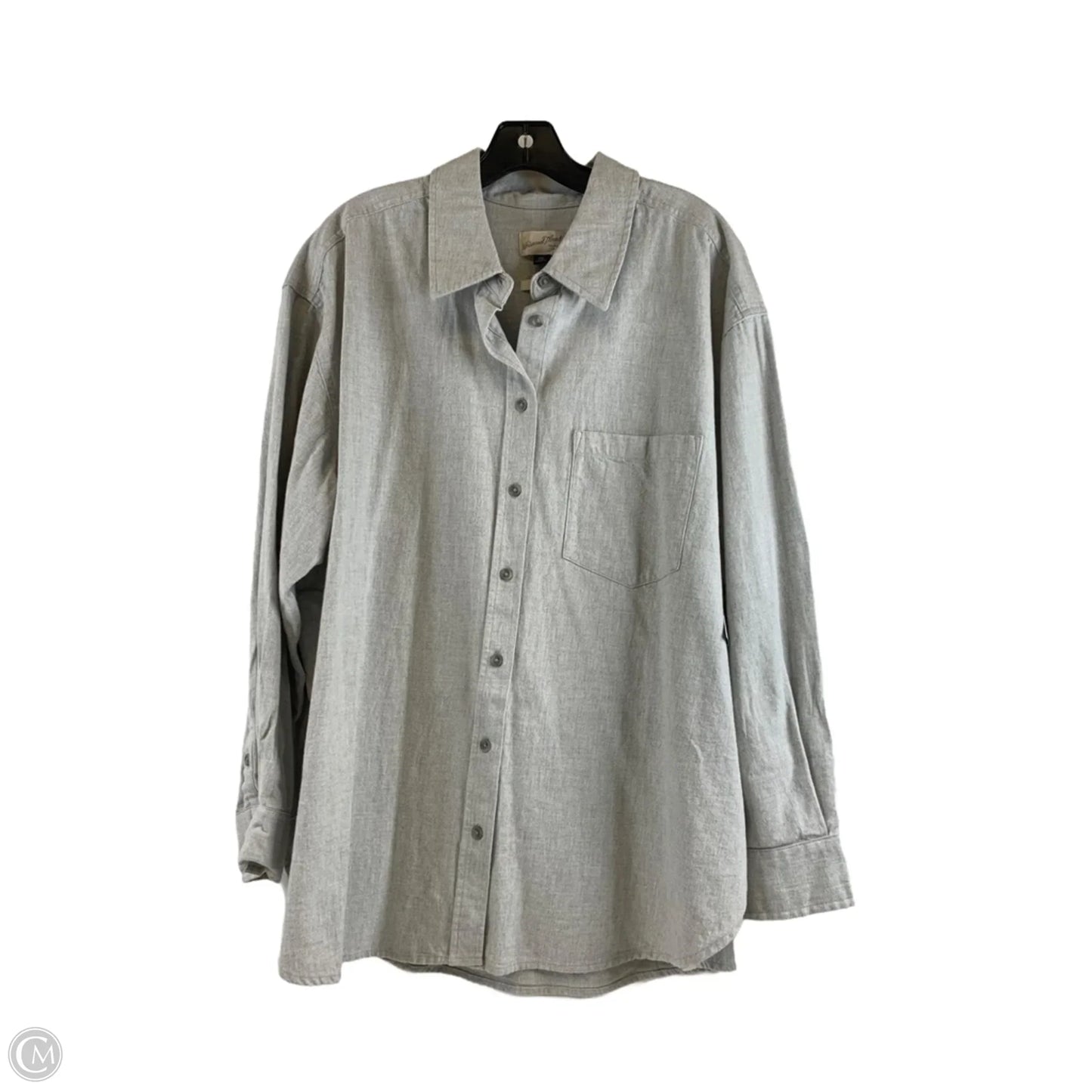 Top Long Sleeve By Universal Thread In Grey, Size: Xxl