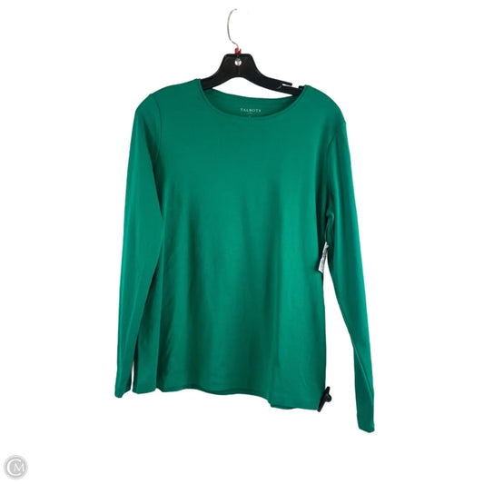 Top Long Sleeve Basic By Talbots In Green, Size: L