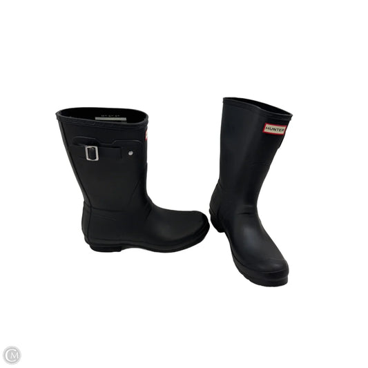 Boots Mid-calf Flats By Hunter In Black, Size: 11