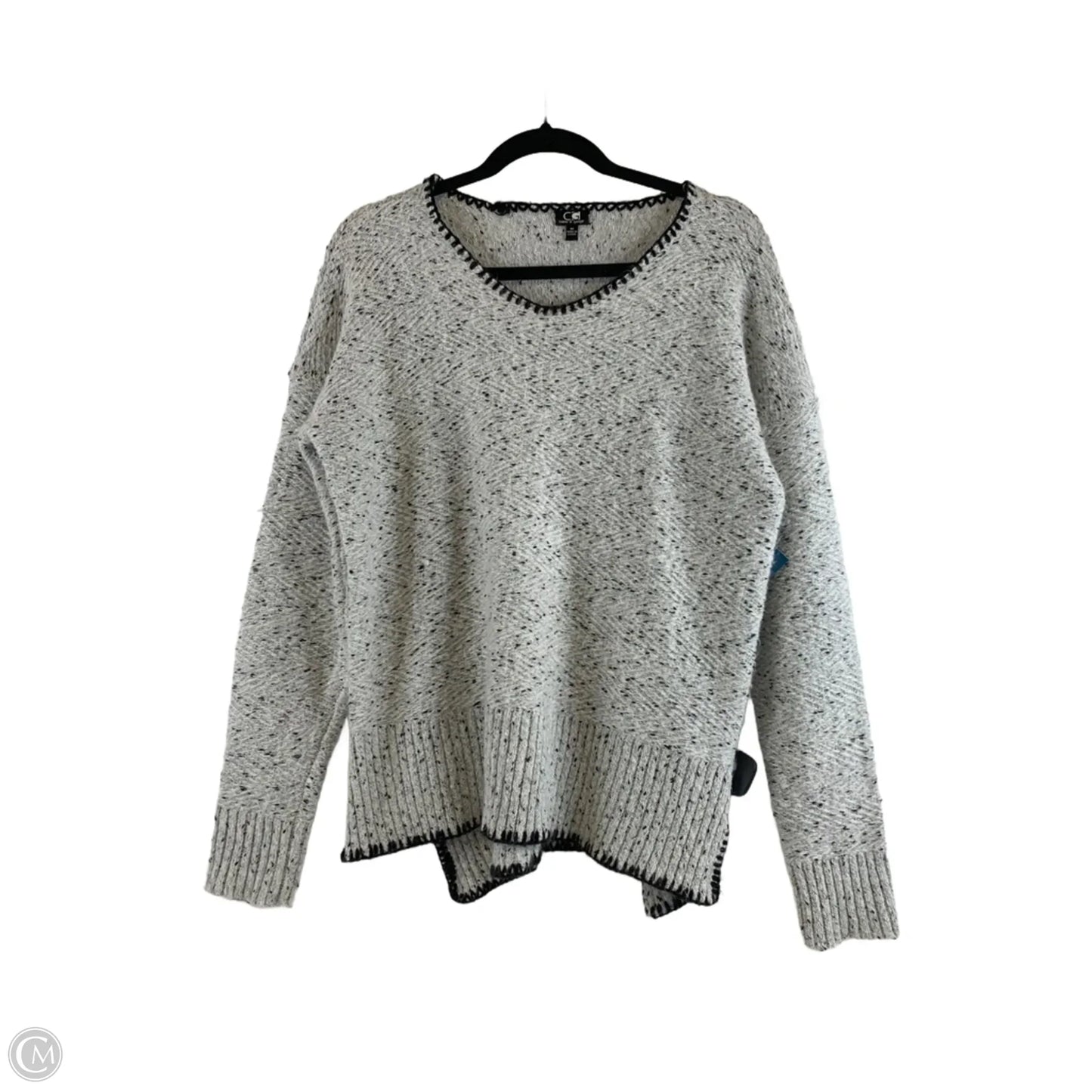 Sweater By Cable And Gauge In Black & Grey, Size: M