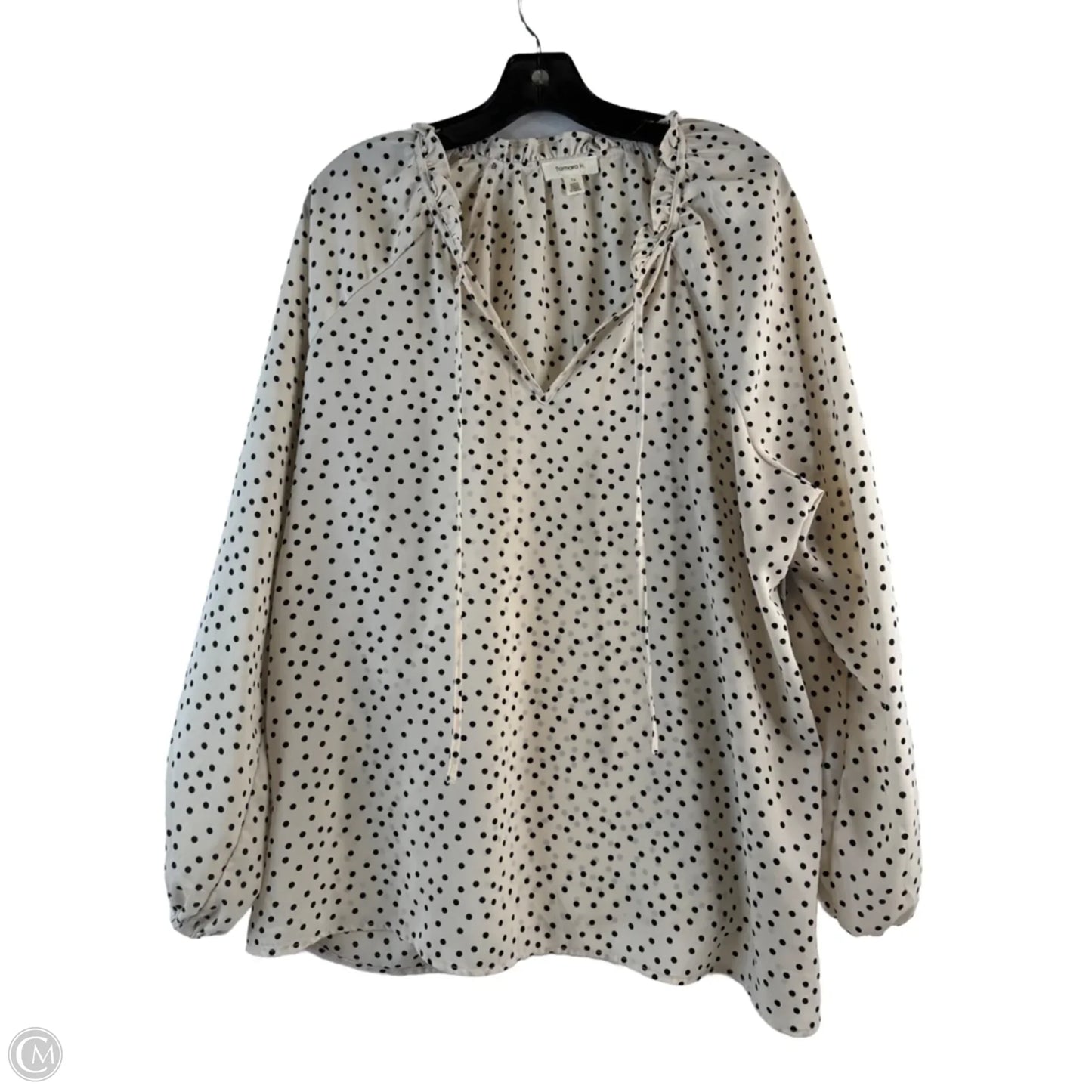 Top Long Sleeve By Tamara H In Black, Size: 1x