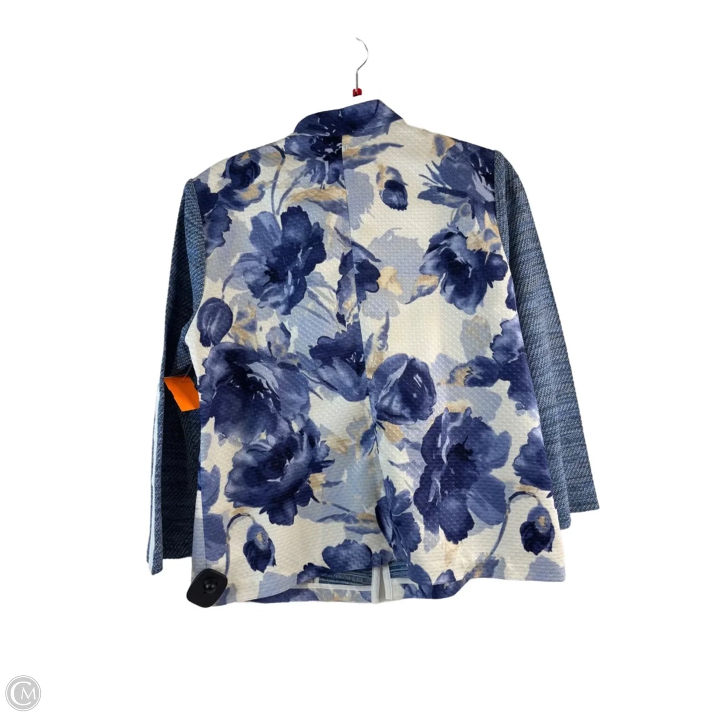 Blazer By Misook In Blue & Tan, Size: S