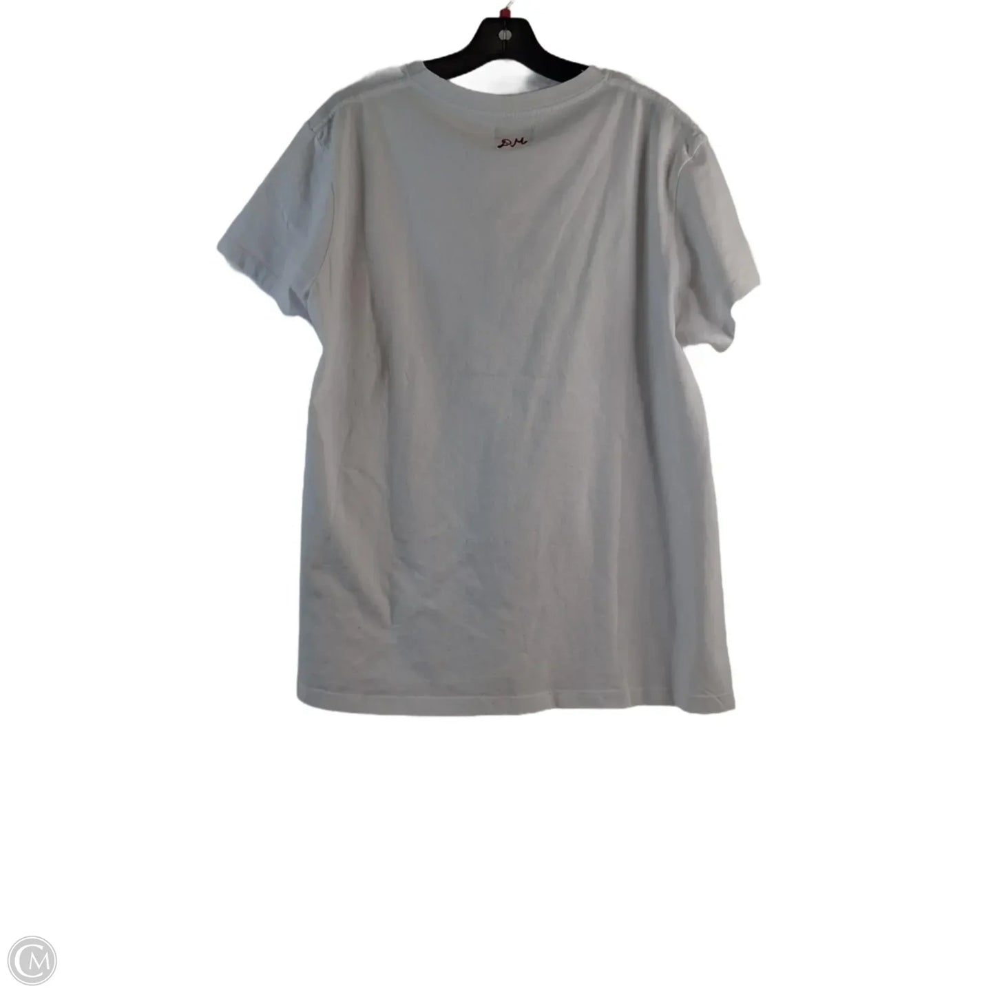 Top Short Sleeve By Clothes Mentor In Orange & White, Size: 1x