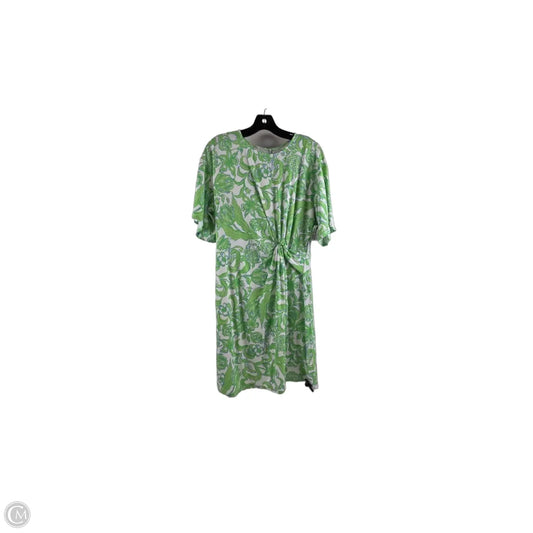 Dress Designer By Lilly Pulitzer In Green & White, Size: M