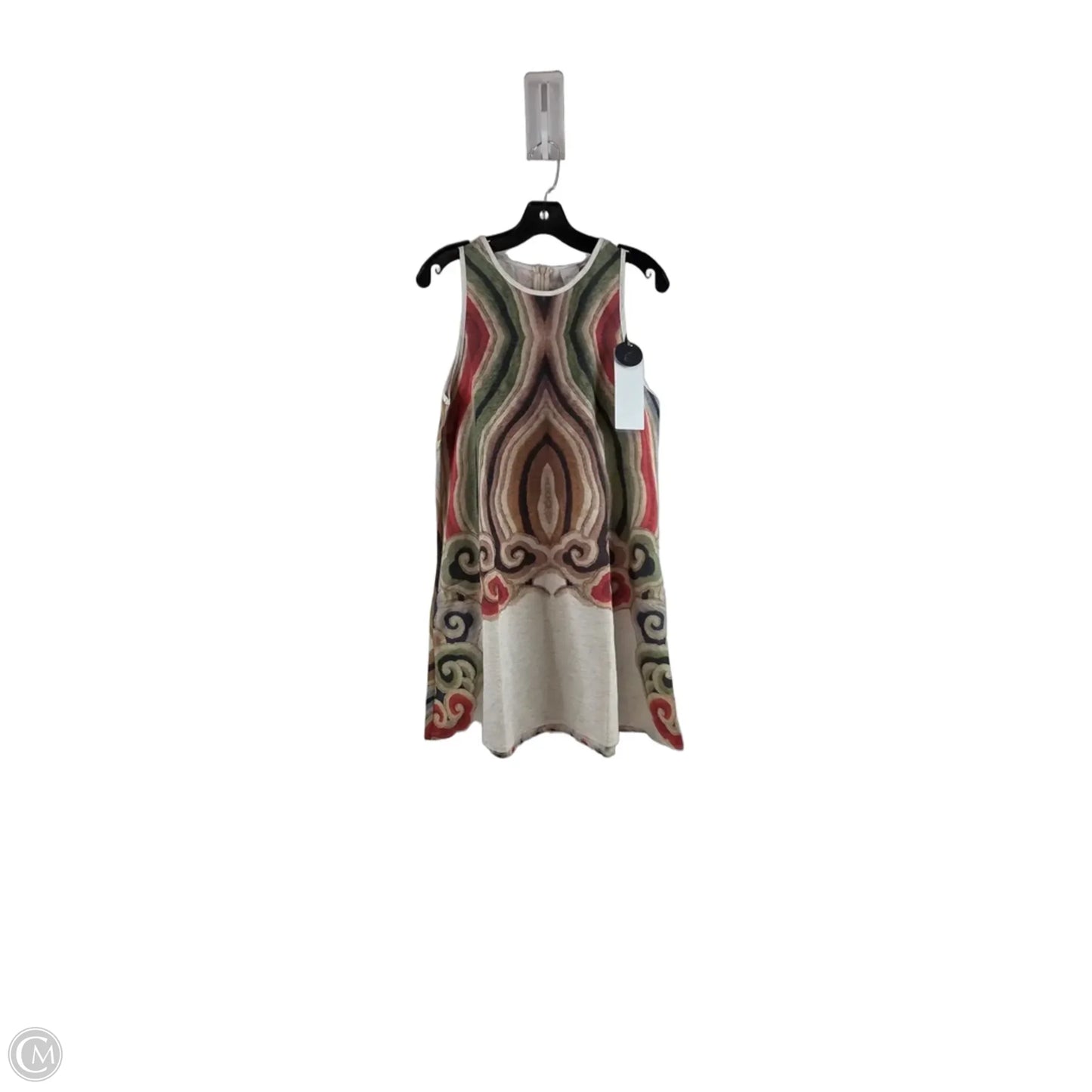 Dress Casual Short By Clothes Mentor In Cream & Green, Size: M