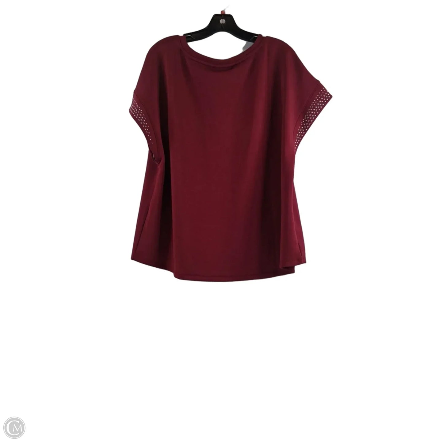 Top Short Sleeve By Chicos In Maroon, Size: Xl