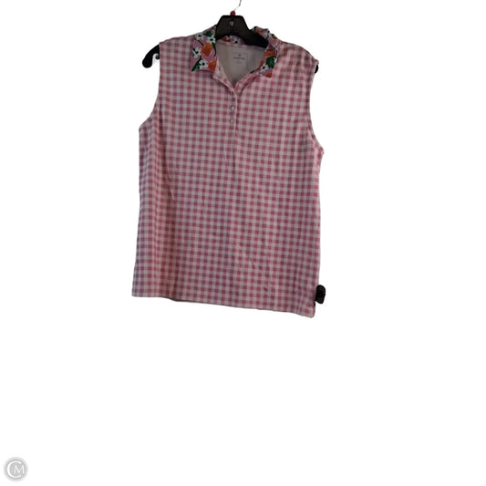 Top Sleeveless By Draper James In Checkered Pattern, Size: L