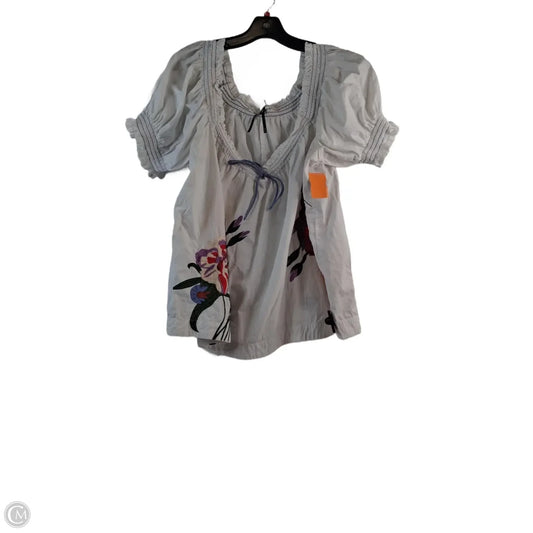 Top Short Sleeve By Anthropologie In Floral Print, Size: Xl