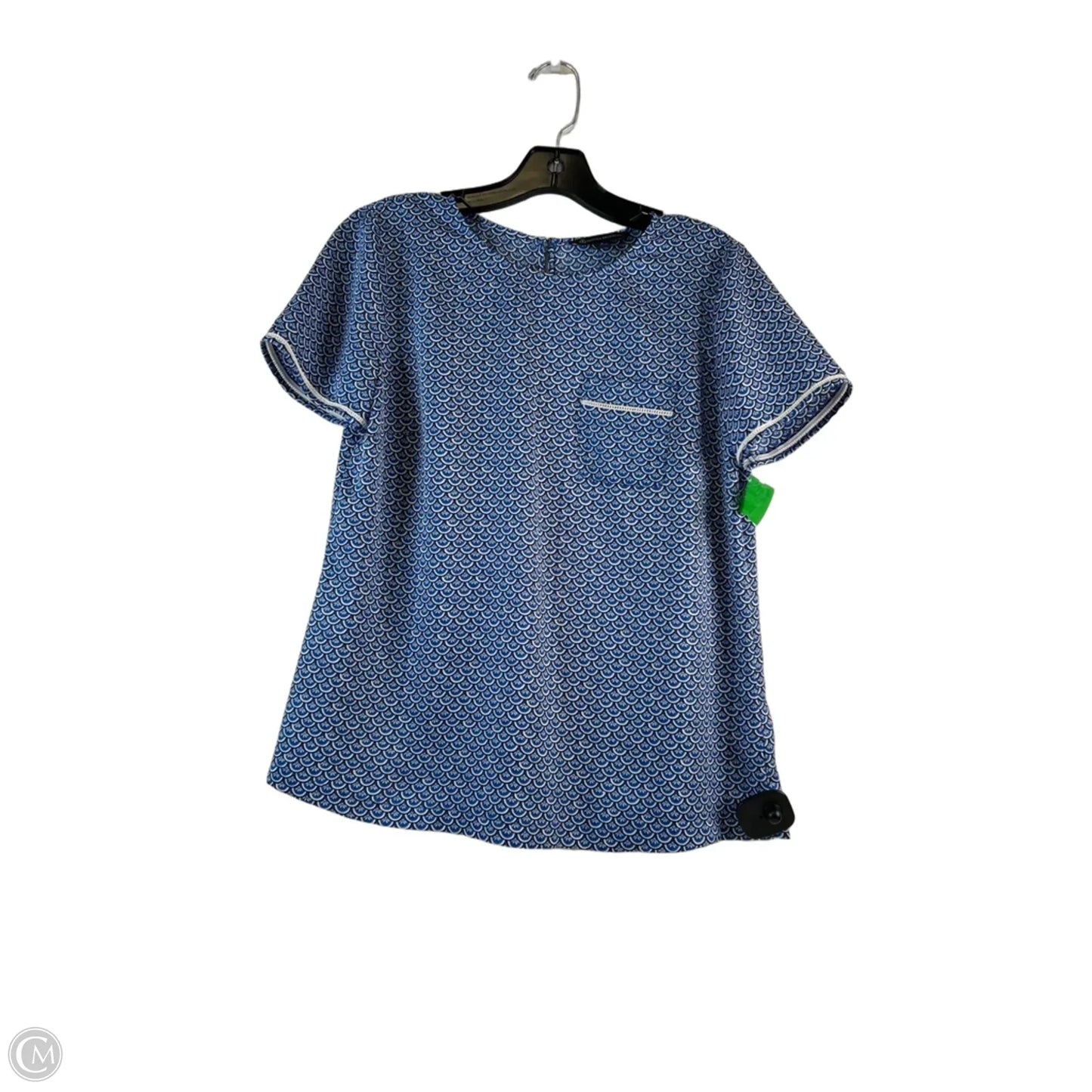 Top Short Sleeve By Brooks Brothers In Blue, Size: S