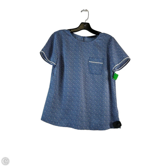 Top Short Sleeve By Brooks Brothers In Blue, Size: S