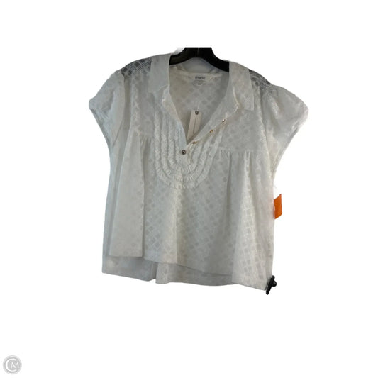 Top Short Sleeve By Maeve In White, Size: Xl
