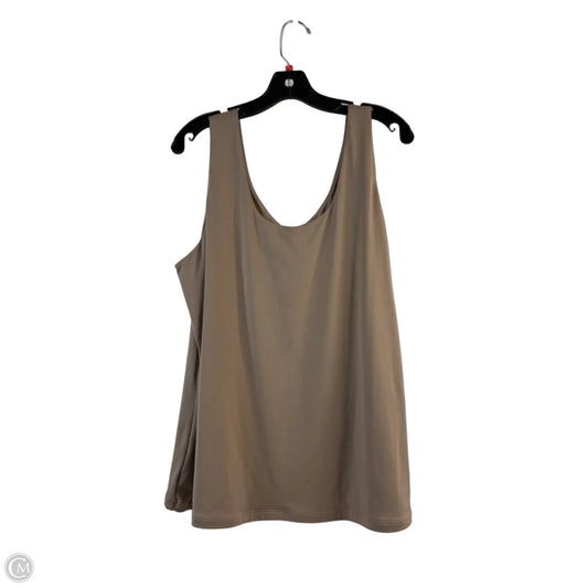 Top Sleeveless Basic By Clothes Mentor In Tan, Size: 2x