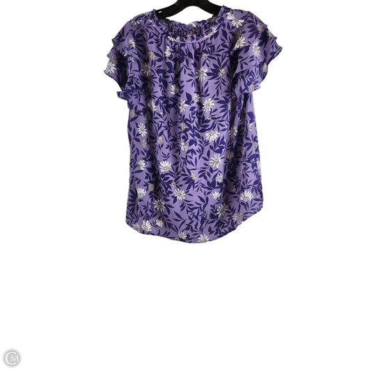 Top Short Sleeve By Liz Claiborne In Purple, Size: S