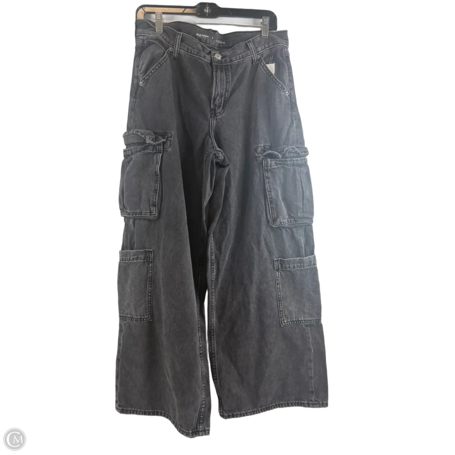 Jeans Wide Leg By Old Navy In Black, Size: 8
