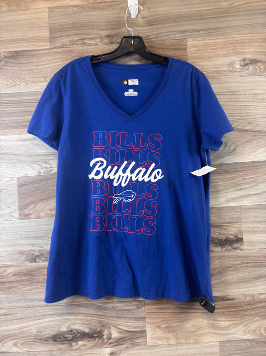 Top Short Sleeve Basic By Nfl In Blue, Size: L