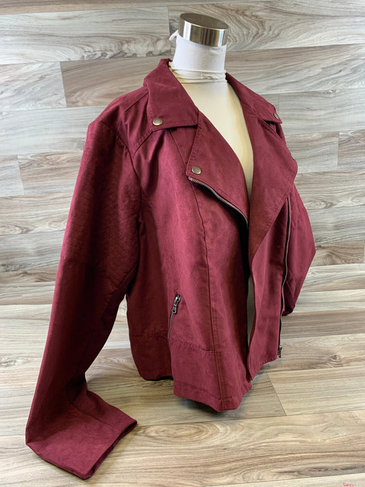 Jacket Other By Maurices In Maroon, Size: 2x