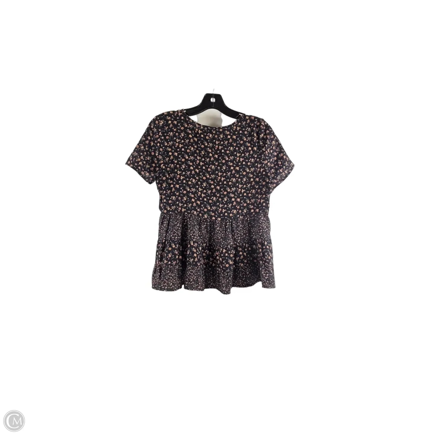Top Short Sleeve By Paper Crane In Floral Print, Size: Xs