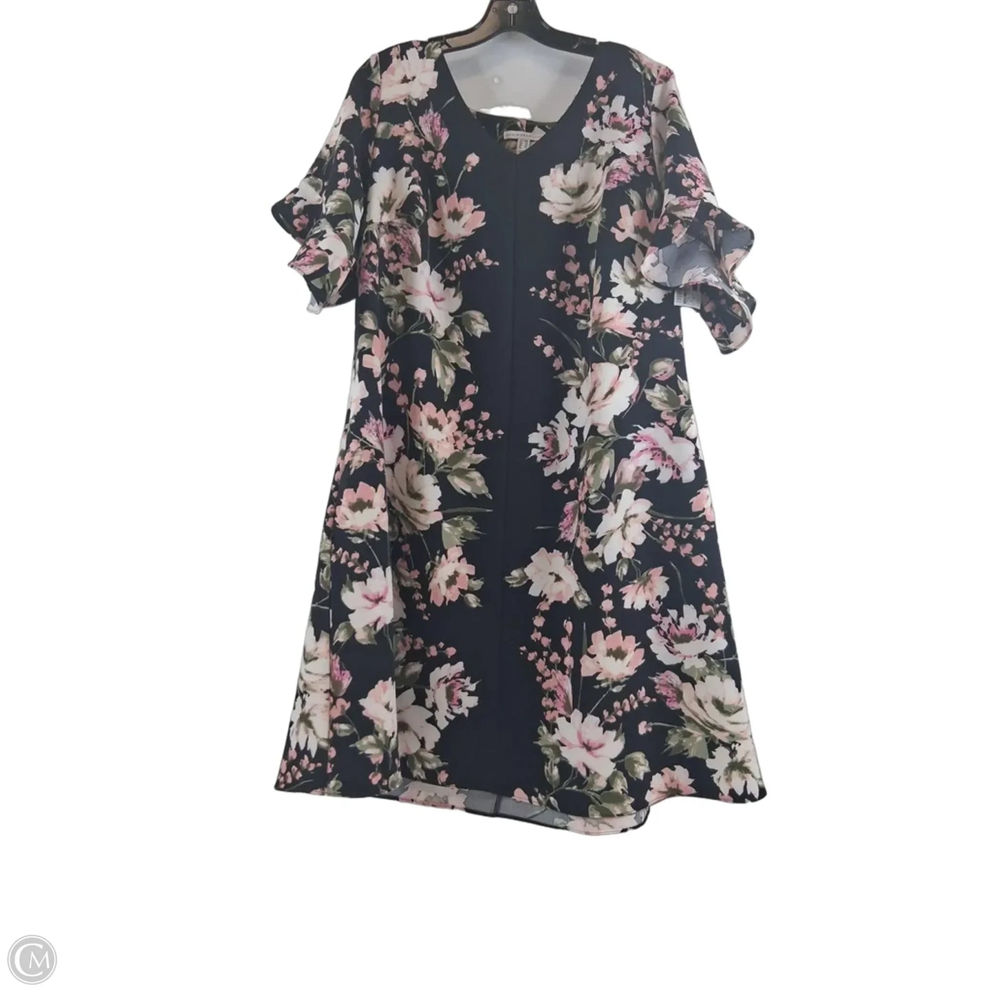 Dress Casual Short By Isaac Mizrahi Live Qvc In Floral Print, Size: 1x