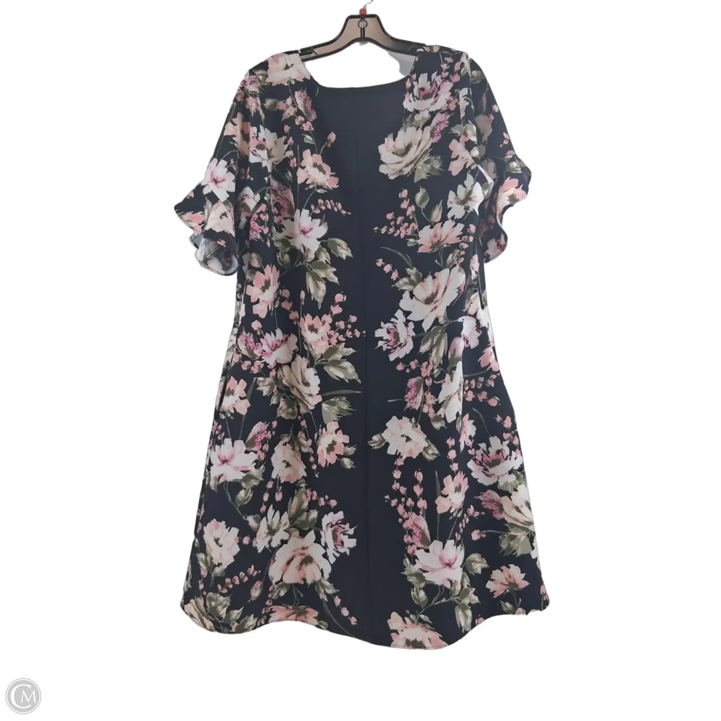 Dress Casual Short By Isaac Mizrahi Live Qvc In Floral Print, Size: 1x